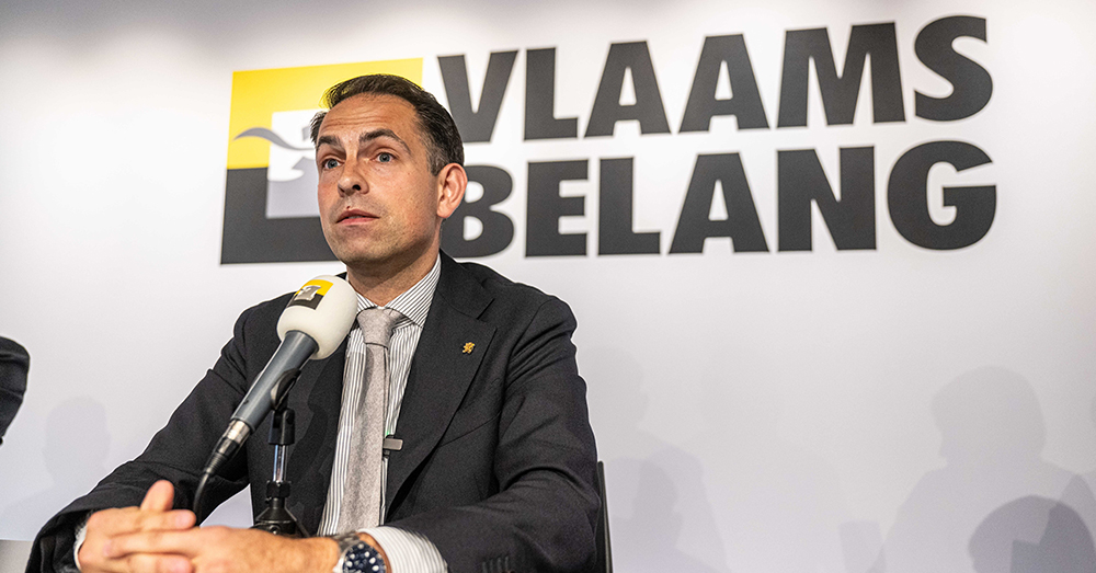 Tom Van Grieken was in 't Pallieterke van 18 december kritisch voor de Vlaamse Beweging (Belga)