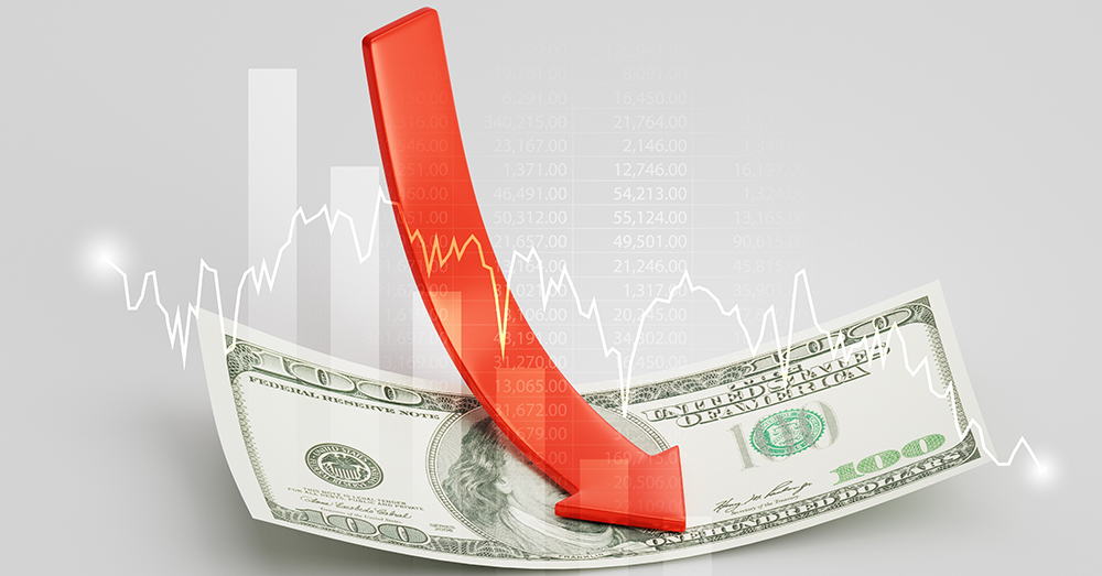 De waarde van de dollar daalt. Foto Shutterstock