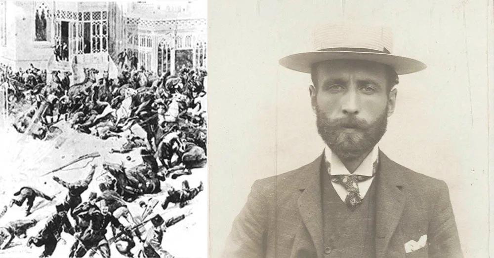 Schets van de moordaanslag op de sultan en Edward Joris