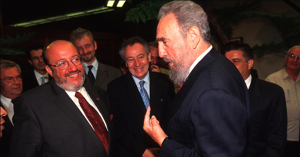 Fidel Castro en Louis Michel (Photonews)