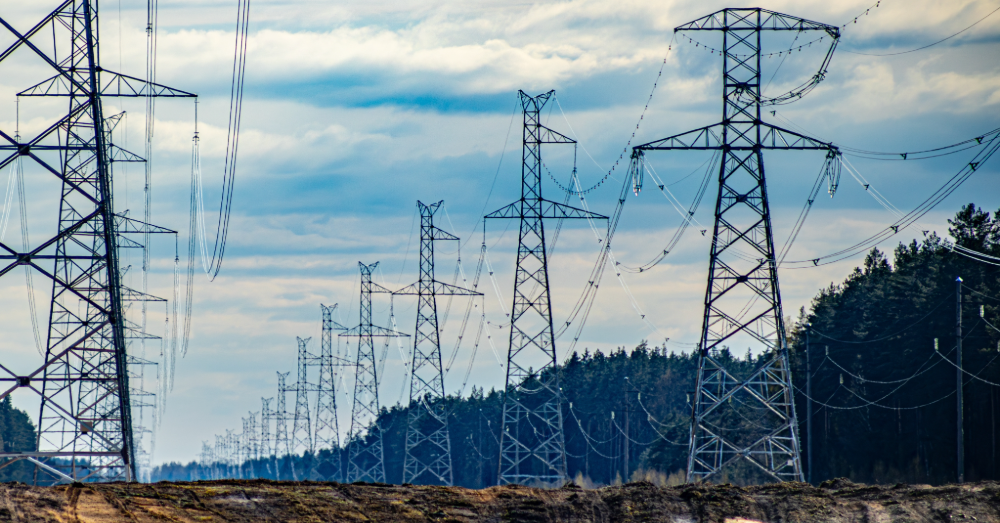 Hoogspanningskabels elektriciteit
