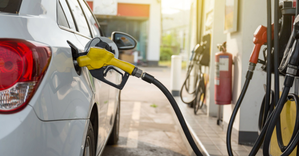 Benzine tanken Tankstation