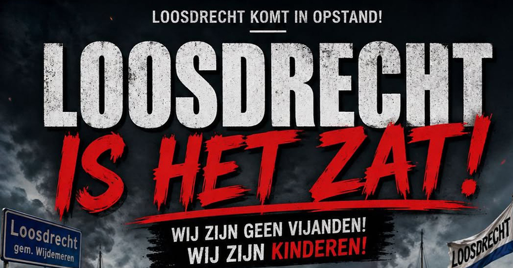 Deel van een affiche over het protest in Loosdrecht (via Facebook)