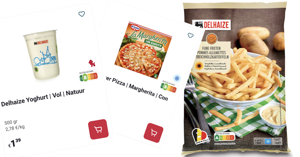 Er zijn diepvriesfrieten- en pizza's met nutriscores A en B, terwijl onbewerkte volle yoghurt dezelfde score krijgt