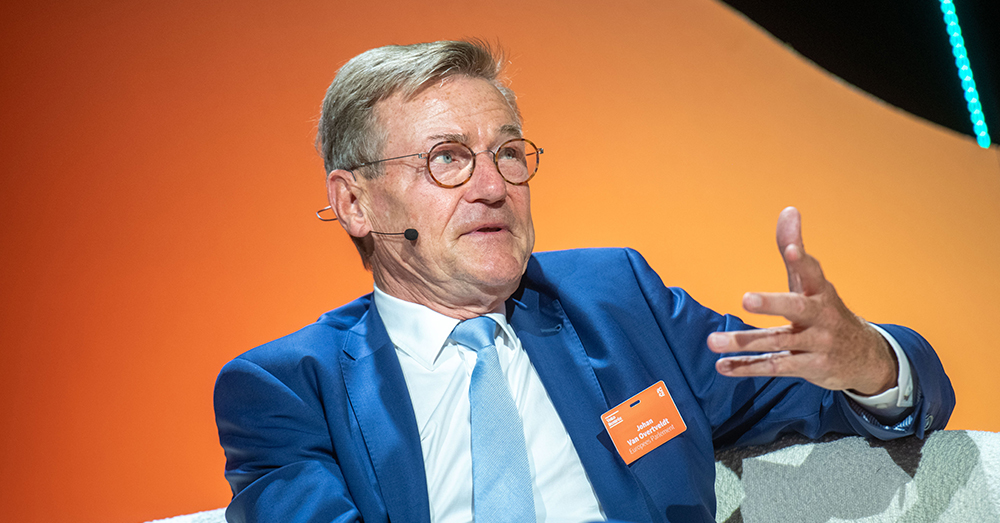 Johan Van Overtveldt stemde als voorzitter van de begrotingscommissie niet op de begroting van de EU (Belga)