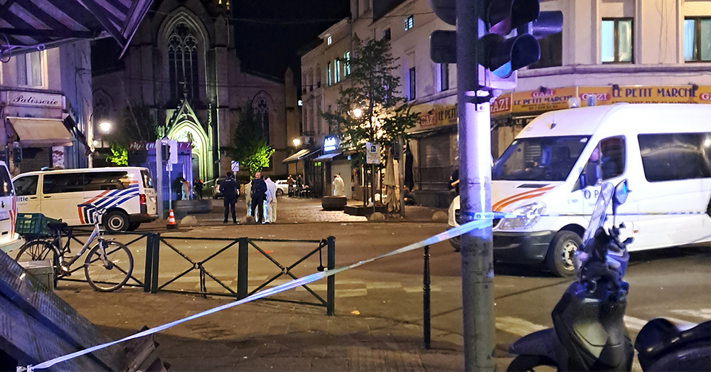 Politie-aanwezigheid na een van de vele schietpartijen in Anderlecht (Belga)