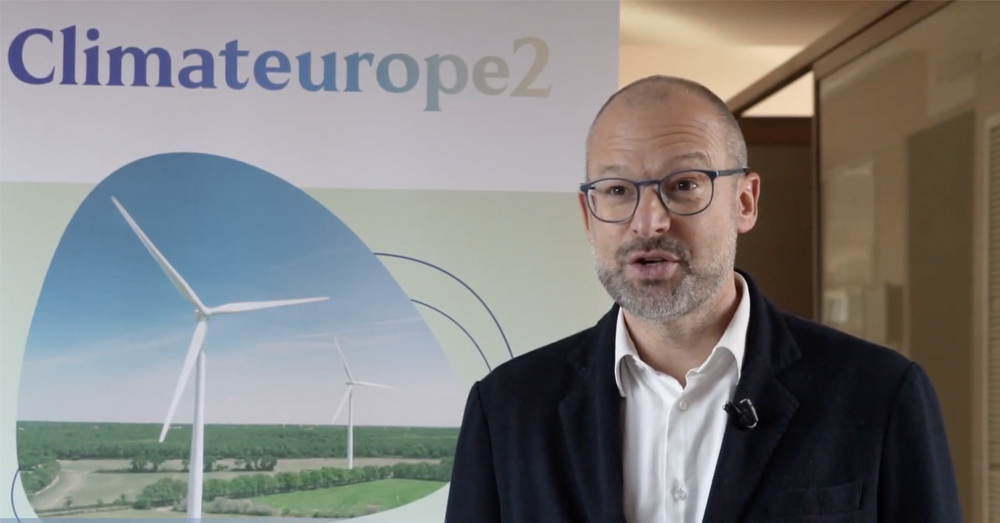 Philippe Tulkens tijdens de ClimateEurope2-conferentie van de EU. Foto via YouTube