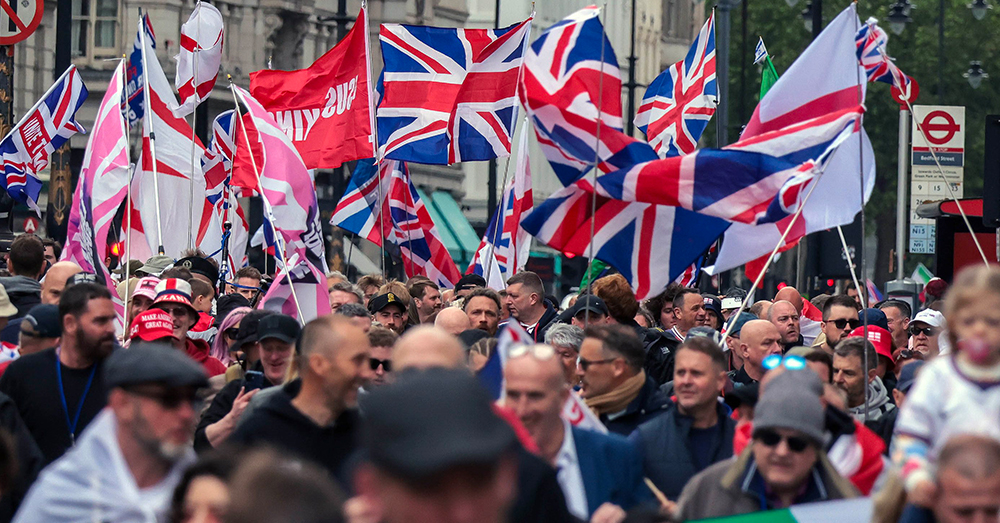 Unite the Kingdom-protest van Tommy Robinson in het Verenigd Koninkrijk (Photonews)