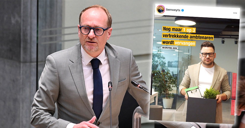 PVDA en Groen furieus om 'ontslagfoto' minister Weyts: "Beschamend hoe N-VA over ambtenaren praat"