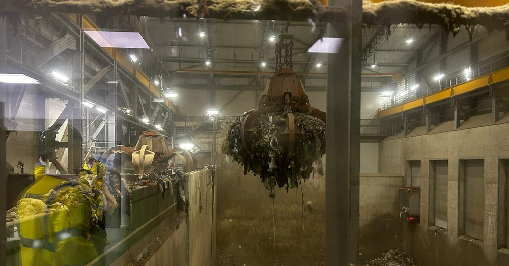 Beeld van de afvalverwerkingssite van Indaver in Essex (Dylan Wagemans)