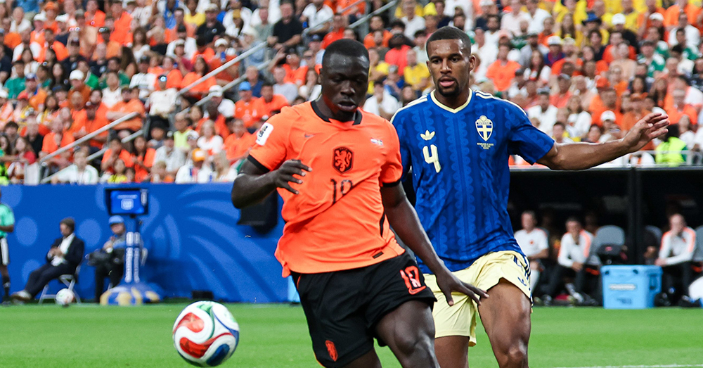 Brian Brobbey tijdens de wedstrijd van Nederland (Photonews)