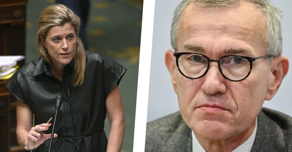 Annelies Verlinden en Frank Vandenbroucke liggen in de clinch. Foto: Belga