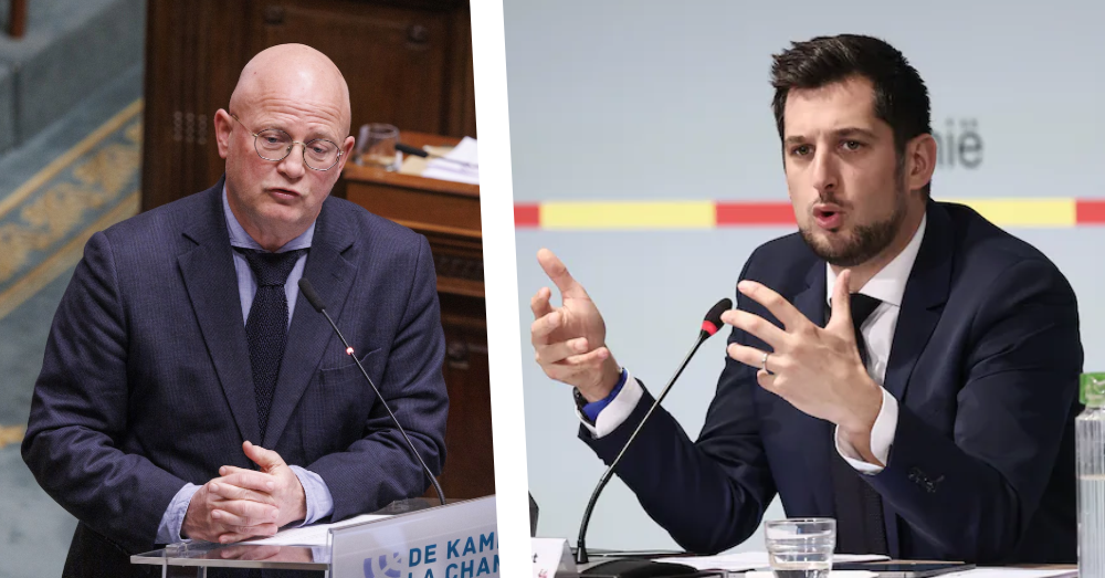 Jean-Luc Crucke en Adrien Dolimont. Foto's: Belga