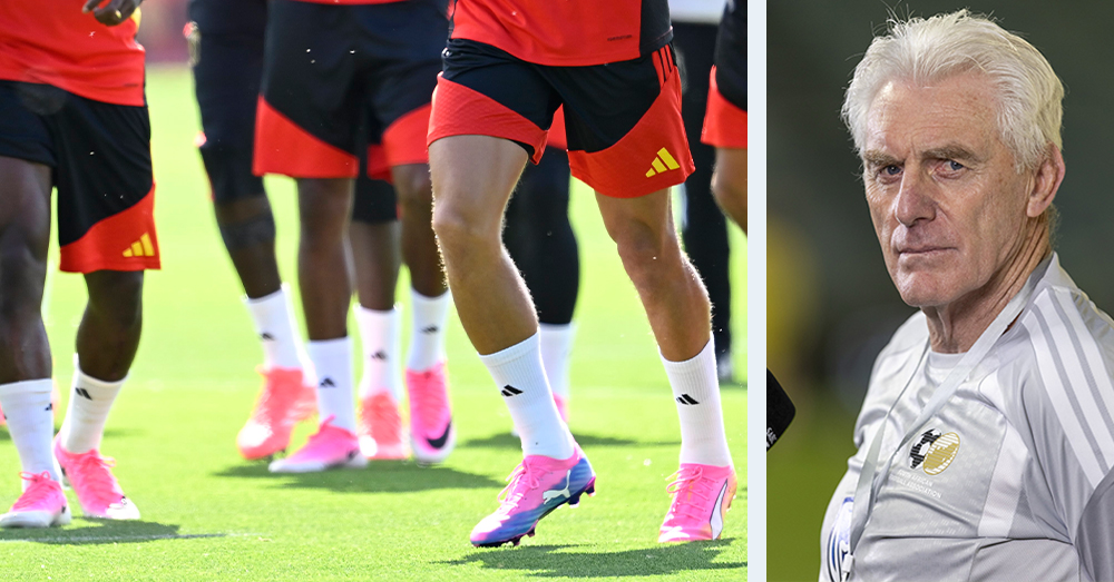 Roze schoenen, roze shirts, Roze Duivels en Hugo (B)roos (Photonews)