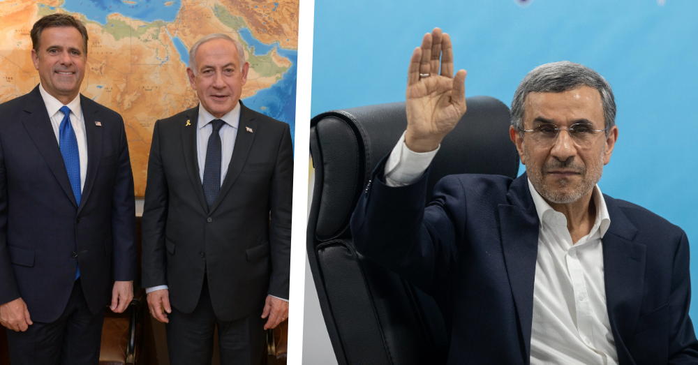 Benjamin Netanyahu en Mahmoud Ahmedinejad. Foto: Photonews