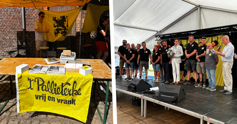 't Pallieterke was aanwezig op de 11 juli-viering van Liedekerke.Foto: Dylan Wagemans