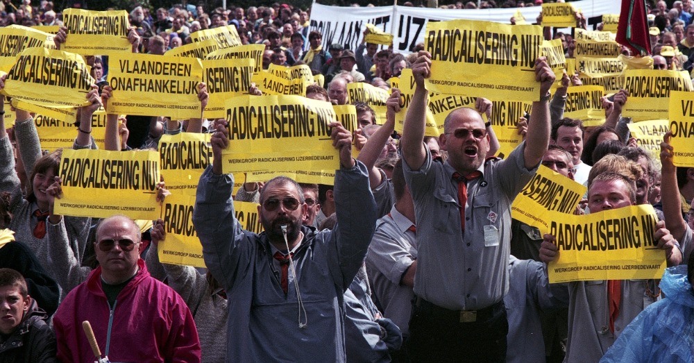Beeld van de IJzerbedevaart in 1996. Foto: Belga