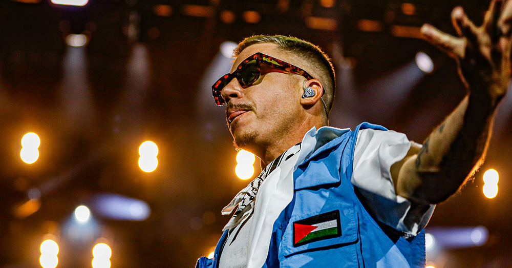 Macklemore stond vorige zomer nog - met Palestijns vlagje op zijn vest - op Pukkelpop (Photonews)