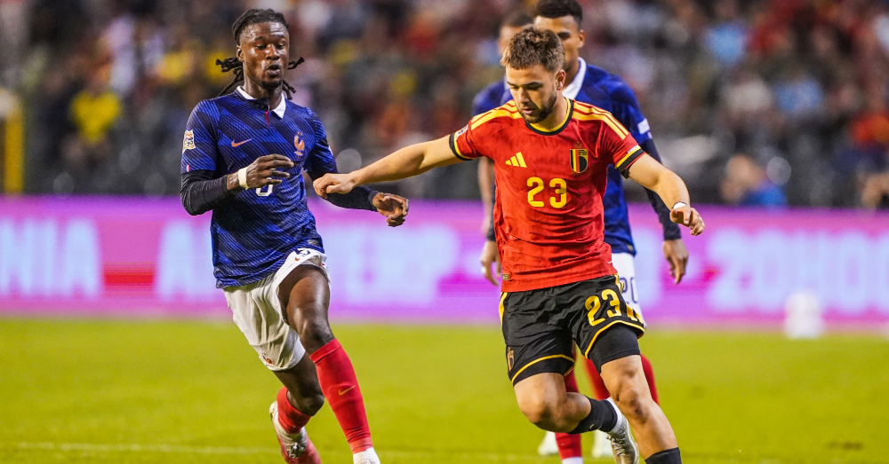 Nicolas Raskin tegen Franse spelers (Photonews)