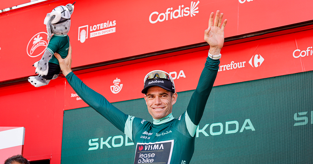 Wout Van Aert met de groene trui (Photonews)