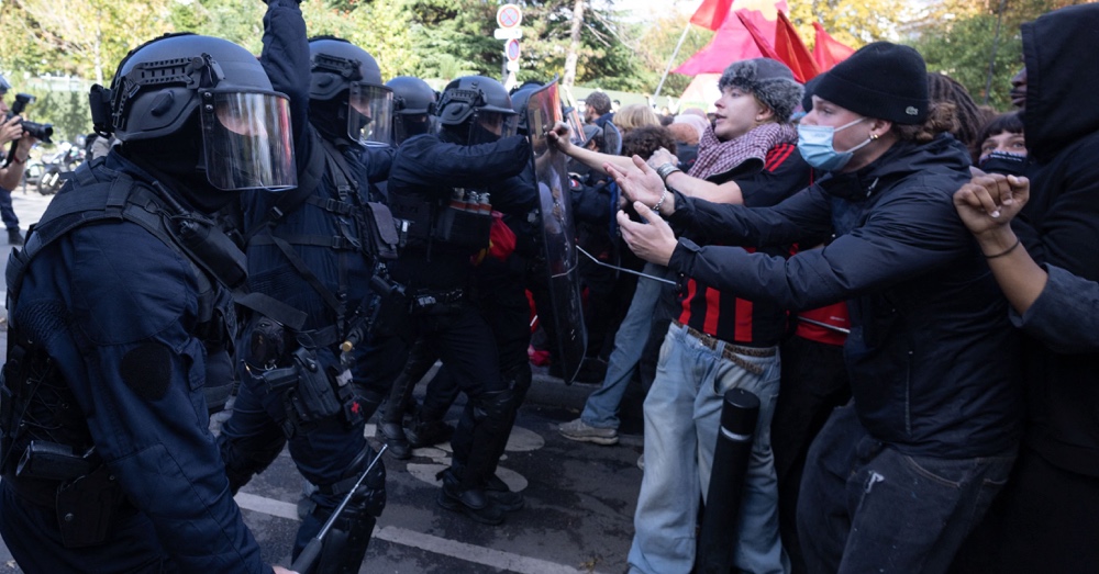 Rellen tijdens de Franse scholierenprotesten